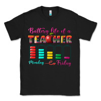 Black battery life of a teacher Classic Tee - BundleAndBundleShop