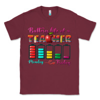 Burgundy battery life of a teacher Classic Tee - BundleAndBundleShop