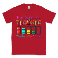 Red battery life of a teacher Classic Tee - BundleAndBundleShop