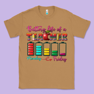 Battery Life Of A Teacher Classic Tee Designed By Bundleandbundleshop