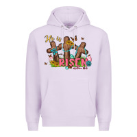 Lilac he is risen Premium Hoodie - MaliasSmallBusiness