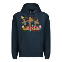 Navy he is risen Premium Hoodie - MaliasSmallBusiness