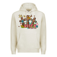 Oatmeal Heather he is risen Premium Hoodie - MaliasSmallBusiness