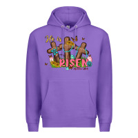 Purple he is risen Premium Hoodie - MaliasSmallBusiness