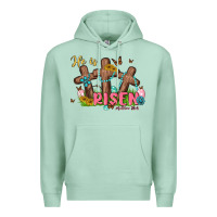 Seafoam he is risen Premium Hoodie - MaliasSmallBusiness