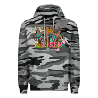 Slate Camo he is risen Premium Hoodie - MaliasSmallBusiness