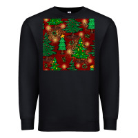 Black christmas trees seamless pattern Premium Sweatshirt - BundleAndBundleShop