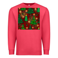 Cardinal christmas trees seamless pattern Premium Sweatshirt - BundleAndBundleShop