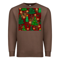 Chestnut christmas trees seamless pattern Premium Sweatshirt - BundleAndBundleShop