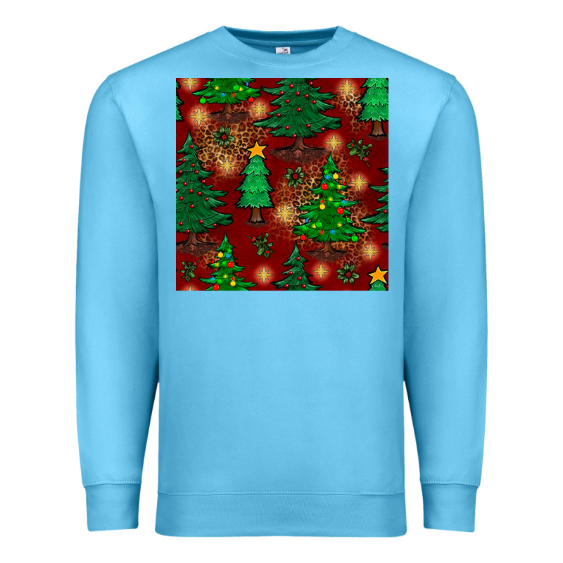 Christmas Trees Seamless Pattern Premium Sweatshirt by BundleAndBundleShop | Teevron