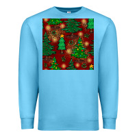 Ocean Blue christmas trees seamless pattern Premium Sweatshirt - BundleAndBundleShop