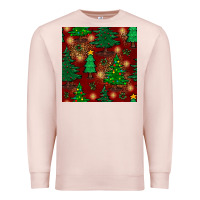 Pale Pink christmas trees seamless pattern Premium Sweatshirt - BundleAndBundleShop