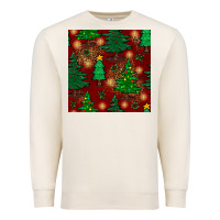 Sandshell christmas trees seamless pattern Premium Sweatshirt - BundleAndBundleShop