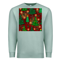 Seafoam christmas trees seamless pattern Premium Sweatshirt - BundleAndBundleShop