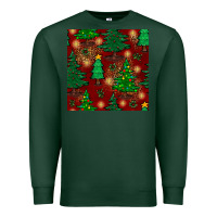 Sports Green christmas trees seamless pattern Premium Sweatshirt - BundleAndBundleShop