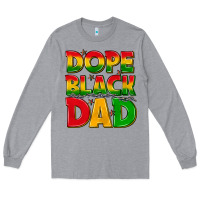 Heather Grey dope black dad with stars Long Sleeve Tee - texasbilliewilder