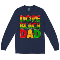 Navy dope black dad with stars Long Sleeve Tee - texasbilliewilder