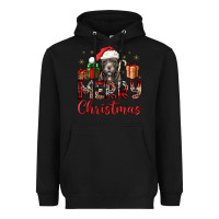 Black merry christmas pitbull Heavyweight Hoodie - JahusDesignShop