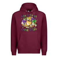 Burgundy where babies come from Premium Hoodie - MaliasSmallBusiness