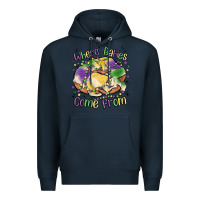 Navy where babies come from Premium Hoodie - MaliasSmallBusiness