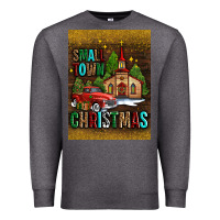 Charcoal Heather small town christmas church Premium Sweatshirt - AdoDesignShop