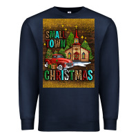 Navy small town christmas church Premium Sweatshirt - AdoDesignShop