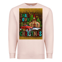 Pale Pink small town christmas church Premium Sweatshirt - AdoDesignShop