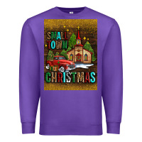 Purple small town christmas church Premium Sweatshirt - AdoDesignShop