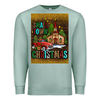 Seafoam small town christmas church Premium Sweatshirt - AdoDesignShop