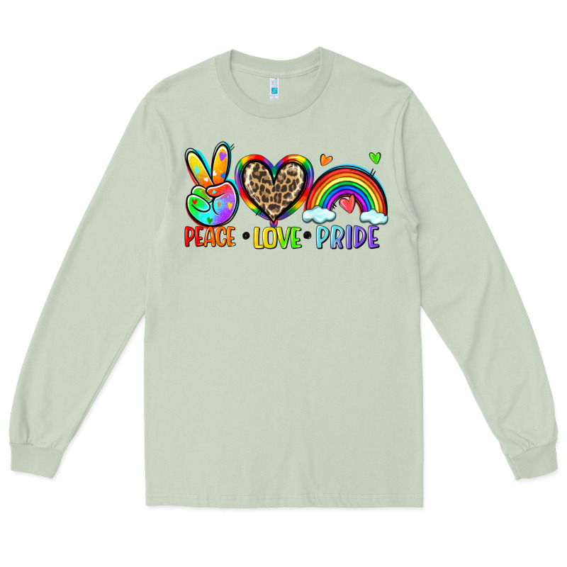 Peace Love Pride Long Sleeve Tee by Zillion Design Studio | Teevron