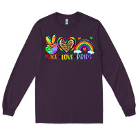 Plum peace love pride Long Sleeve Tee - Zillion Design Studio