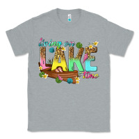 Heather Grey living on lake time Classic Tee - texasbilliewilder