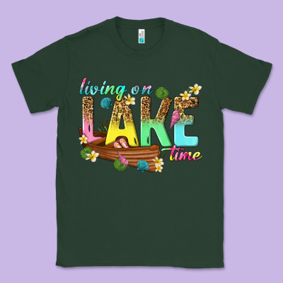 Living On Lake Time Classic Tee Designed By Texasbilliewilder