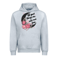 Heather Grey all good things are wild and free Urban Hoodie - MaliasSmallBusiness