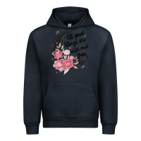 Navy all good things are wild and free Urban Hoodie - MaliasSmallBusiness