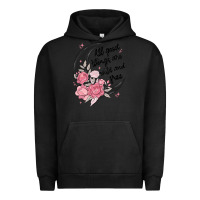 Pigment Black all good things are wild and free Urban Hoodie - MaliasSmallBusiness