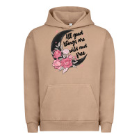 Pigment Burro all good things are wild and free Urban Hoodie - MaliasSmallBusiness