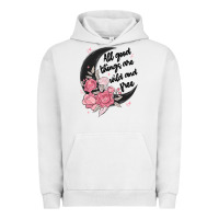 Pigment Lunar Rock all good things are wild and free Urban Hoodie - MaliasSmallBusiness