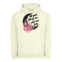 Pigment Pistachio all good things are wild and free Urban Hoodie - MaliasSmallBusiness