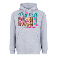 Heather Grey my first nail bbs Heavyweight Hoodie - BundleAndBundleShop