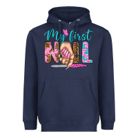 Navy my first nail bbs Heavyweight Hoodie - BundleAndBundleShop