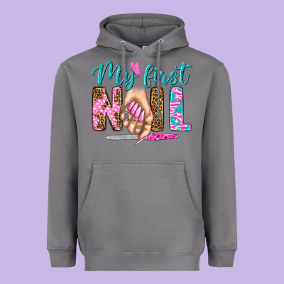 My First Nail Bbs Heavyweight Hoodie Designed By Bundleandbundleshop