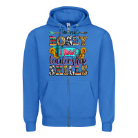 True Royal i'm not bossy i have leadership skills Zipper Hoodie - Zillion Design Studio