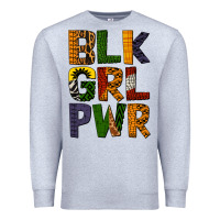 Heather Grey black girl power Premium Sweatshirt - BundleAndBundleShop