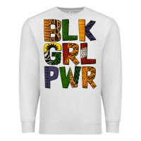 Oatmeal Heather black girl power Premium Sweatshirt - BundleAndBundleShop