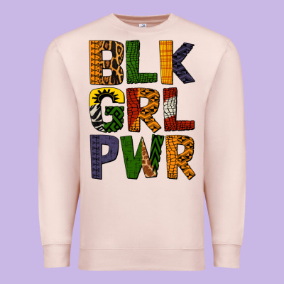 Black Girl Power Premium Sweatshirt Designed By Bundleandbundleshop