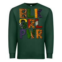 Sports Green black girl power Premium Sweatshirt - BundleAndBundleShop