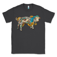 Smoke charolais bull with sunflowers and gemstone western patterns Classic Tee - RanaPortraitStore