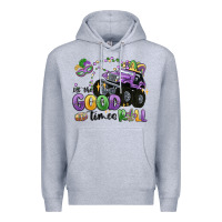 Heather Grey let the good times roll Premium Hoodie - MaliasSmallBusiness