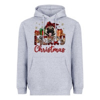 Heather Grey merry christmas pug Heavyweight Hoodie - JahusDesignShop